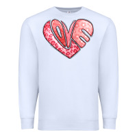 White heart shaped love valentine's day Premium Sweatshirt - LillyAllenDesigns