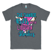 Charcoal Heather The Thunder Rolls And The Lıghtnıng Strikes Classic Tee - JahusDesignShop
