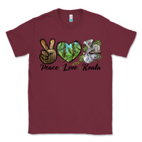 Burgundy peace love koala Classic Tee - LillyAllenDesigns
