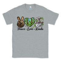 Heather Grey peace love koala Classic Tee - LillyAllenDesigns