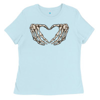 Baby Blue skeleton heart Ladies Tee - MaliasSmallBusiness