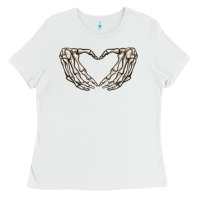 White skeleton heart Ladies Tee - MaliasSmallBusiness