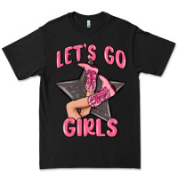 Black lets go girls cowgirl boots star Premium Tee - MaliasSmallBusiness