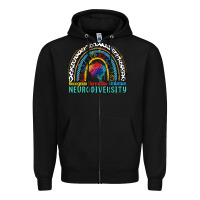 Black Recognize normalize embrace neurodiversity Autism Zipper Hoodie - FaDigitalArtStudio