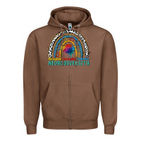 Chestnut Recognize normalize embrace neurodiversity Autism Zipper Hoodie - FaDigitalArtStudio