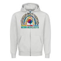 Dove Grey Recognize normalize embrace neurodiversity Autism Zipper Hoodie - FaDigitalArtStudio
