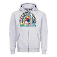 Heather Grey Recognize normalize embrace neurodiversity Autism Zipper Hoodie - FaDigitalArtStudio
