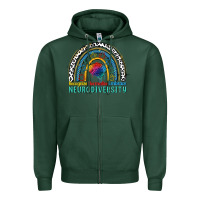 Sports Green Recognize normalize embrace neurodiversity Autism Zipper Hoodie - FaDigitalArtStudio