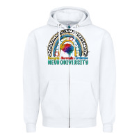 White Recognize normalize embrace neurodiversity Autism Zipper Hoodie - FaDigitalArtStudio