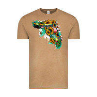 Vintage Camel Florida Map with Sunflower and Serape Cactus Vintage Tee - Bettercallsaul