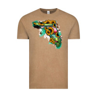 Vintage Coffee Florida Map with Sunflower and Serape Cactus Vintage Tee - Bettercallsaul