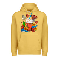 Antique Gold Basketball Frappe Coffee Premium Hoodie - FaDigitalArtStudio