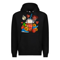 Black Basketball Frappe Coffee Premium Hoodie - FaDigitalArtStudio
