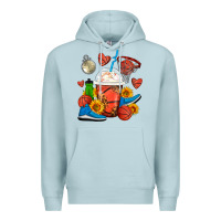 Blue Mist Basketball Frappe Coffee Premium Hoodie - FaDigitalArtStudio