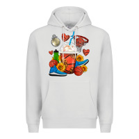 Dove Grey Basketball Frappe Coffee Premium Hoodie - FaDigitalArtStudio
