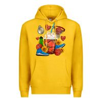 Lemon Basketball Frappe Coffee Premium Hoodie - FaDigitalArtStudio