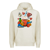 Oatmeal Heather Basketball Frappe Coffee Premium Hoodie - FaDigitalArtStudio