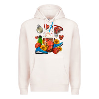 Pale Pink Basketball Frappe Coffee Premium Hoodie - FaDigitalArtStudio