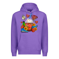 Purple Basketball Frappe Coffee Premium Hoodie - FaDigitalArtStudio