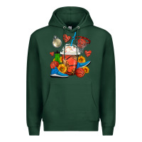 Sports Green Basketball Frappe Coffee Premium Hoodie - FaDigitalArtStudio
