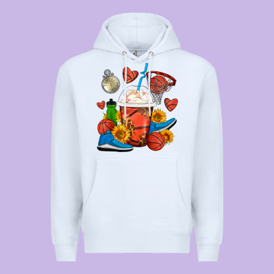 Basketball Frappe Coffee Premium Hoodie Designed By Fadigitalartstudio