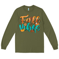 Army Green Fall Vibes with Food Long Sleeve Tee - texasbilliewilder