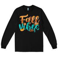 Black Fall Vibes with Food Long Sleeve Tee - texasbilliewilder