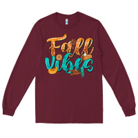 Burgundy Fall Vibes with Food Long Sleeve Tee - texasbilliewilder