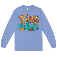 Colony Blue Fall Vibes with Food Long Sleeve Tee - texasbilliewilder