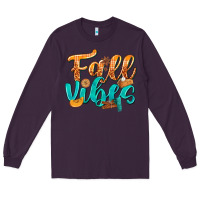 Plum Fall Vibes with Food Long Sleeve Tee - texasbilliewilder