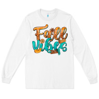 White Fall Vibes with Food Long Sleeve Tee - texasbilliewilder