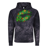 Cloud Black Green and Leopard Patterned Irish Day Lips Vintage Hoodie - Bettercallsaul
