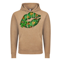 Vintage Coffee Green and Leopard Patterned Irish Day Lips Vintage Hoodie - Bettercallsaul