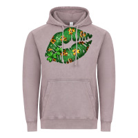 Vintage Zinc Green and Leopard Patterned Irish Day Lips Vintage Hoodie - Bettercallsaul