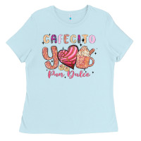 Baby Blue cafecito y pan dulce Ladies Tee - MaliasSmallBusiness
