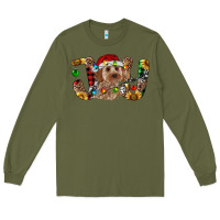 Army Green Cockapoo Christmas Joy Long Sleeve Tee - RanaPortraitStore