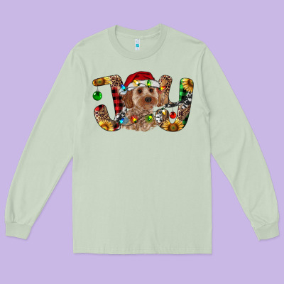 Cockapoo Christmas Joy Long Sleeve Tee Designed By Ranaportraitstore