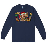 Navy Cockapoo Christmas Joy Long Sleeve Tee - RanaPortraitStore