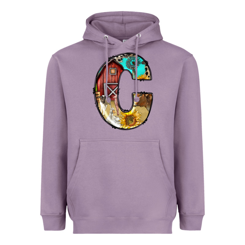 Farm Life Alphabet Lowercase Letters C Heavyweight Hoodie by BundleAndBundleShop | Teevron