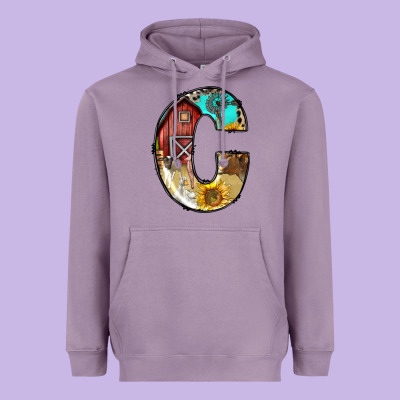 Farm Life Alphabet Lowercase Letters C Heavyweight Hoodie Designed By Bundleandbundleshop