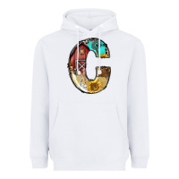 White farm life alphabet lowercase letters c Heavyweight Hoodie - BundleAndBundleShop