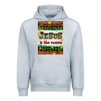 Heather Grey Christmas Jesus Is The Reason Urban Hoodie - Artiststas