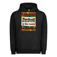 Pigment Black Christmas Jesus Is The Reason Urban Hoodie - Artiststas