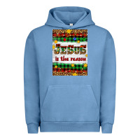 Pigment Pebble Blue Christmas Jesus Is The Reason Urban Hoodie - Artiststas