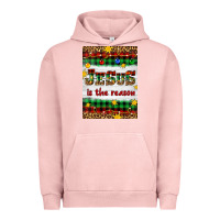 Pigment Salmon Christmas Jesus Is The Reason Urban Hoodie - Artiststas
