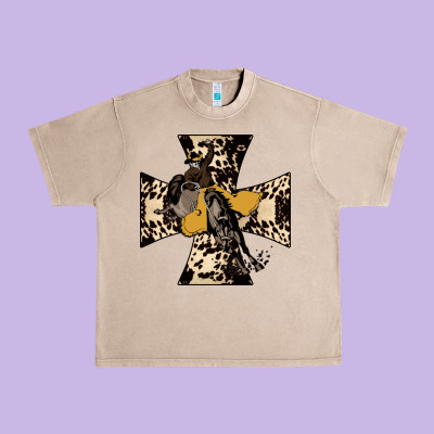 Leopard Bucking Bronco Urban Heavy Tee Designed By Bettercallsaul