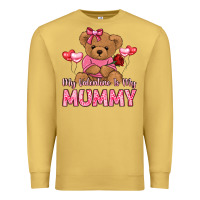 Antique Gold my valentine is my mummy Premium Sweatshirt - LillyAllenDesigns