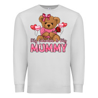 Dove Grey my valentine is my mummy Premium Sweatshirt - LillyAllenDesigns