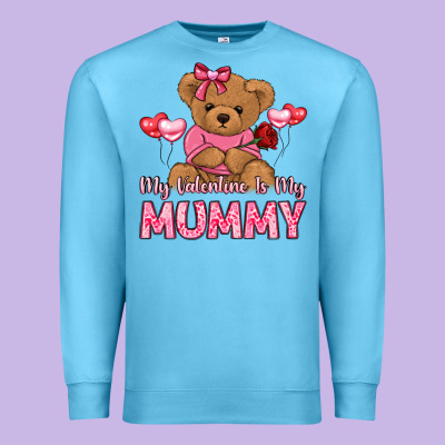 My Valentine Is My Mummy Premium Sweatshirt Designed By Lillyallendesigns