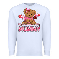 White my valentine is my mummy Premium Sweatshirt - LillyAllenDesigns